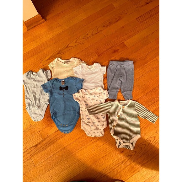Baby Bodysuits & Pants Set 0-3M Outfits‎ Clothes Bundle Neutral - Picture 1 of 6